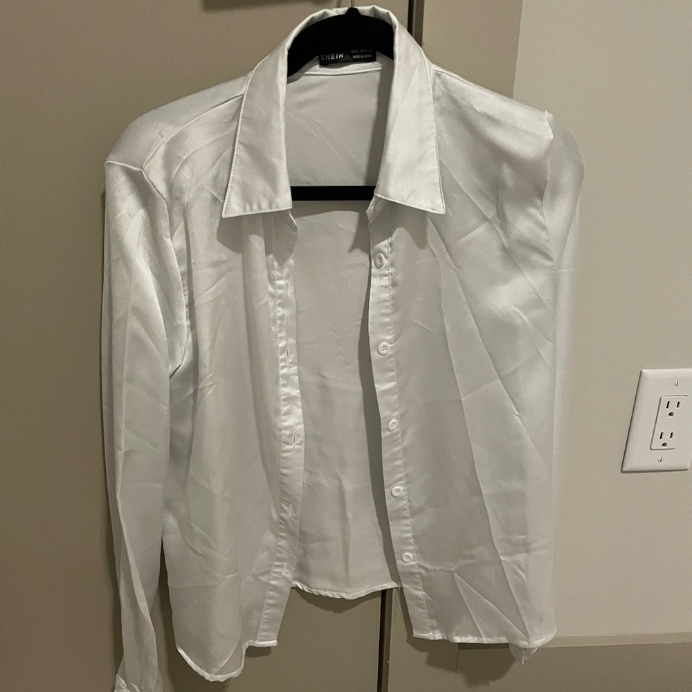 Silk button down